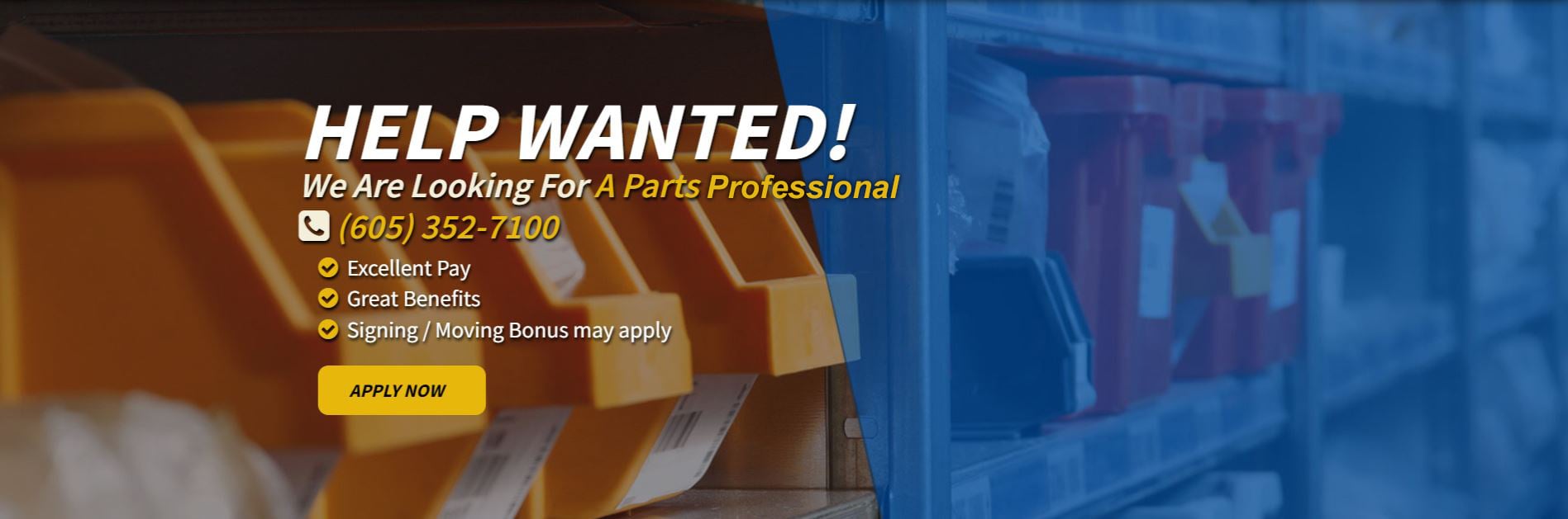 Parts Manager Wanted